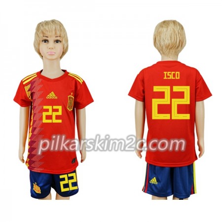 Koszulka Hiszpania Isco 22 Dziecięca Główna Mistrzostwa Świata 2018 - Koszulki Piłkarskie